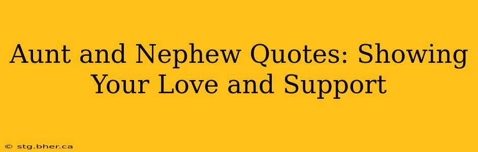 Aunt and Nephew Quotes: Showing Your Love and Support
