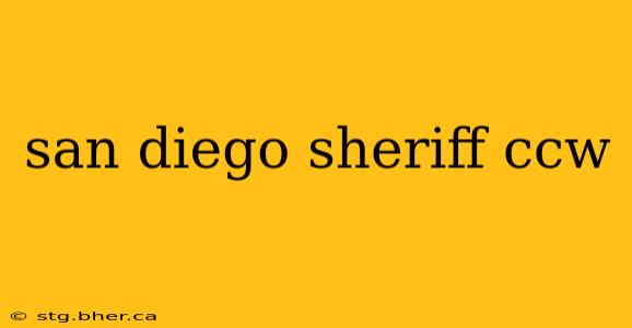 san diego sheriff ccw